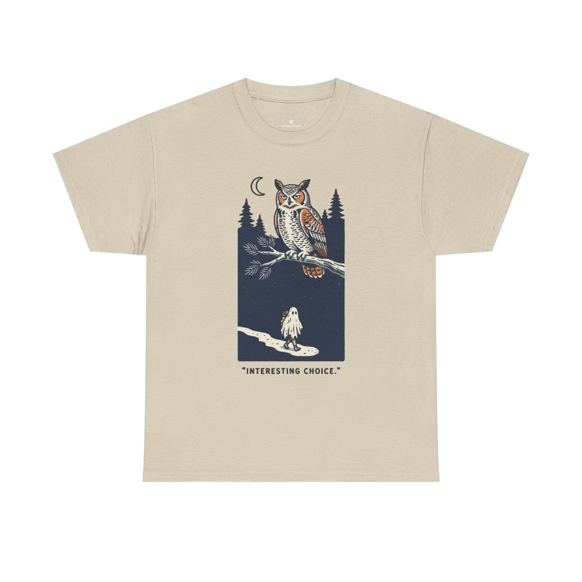 Owl Night Graphic Tee — “Interesting Choice.”