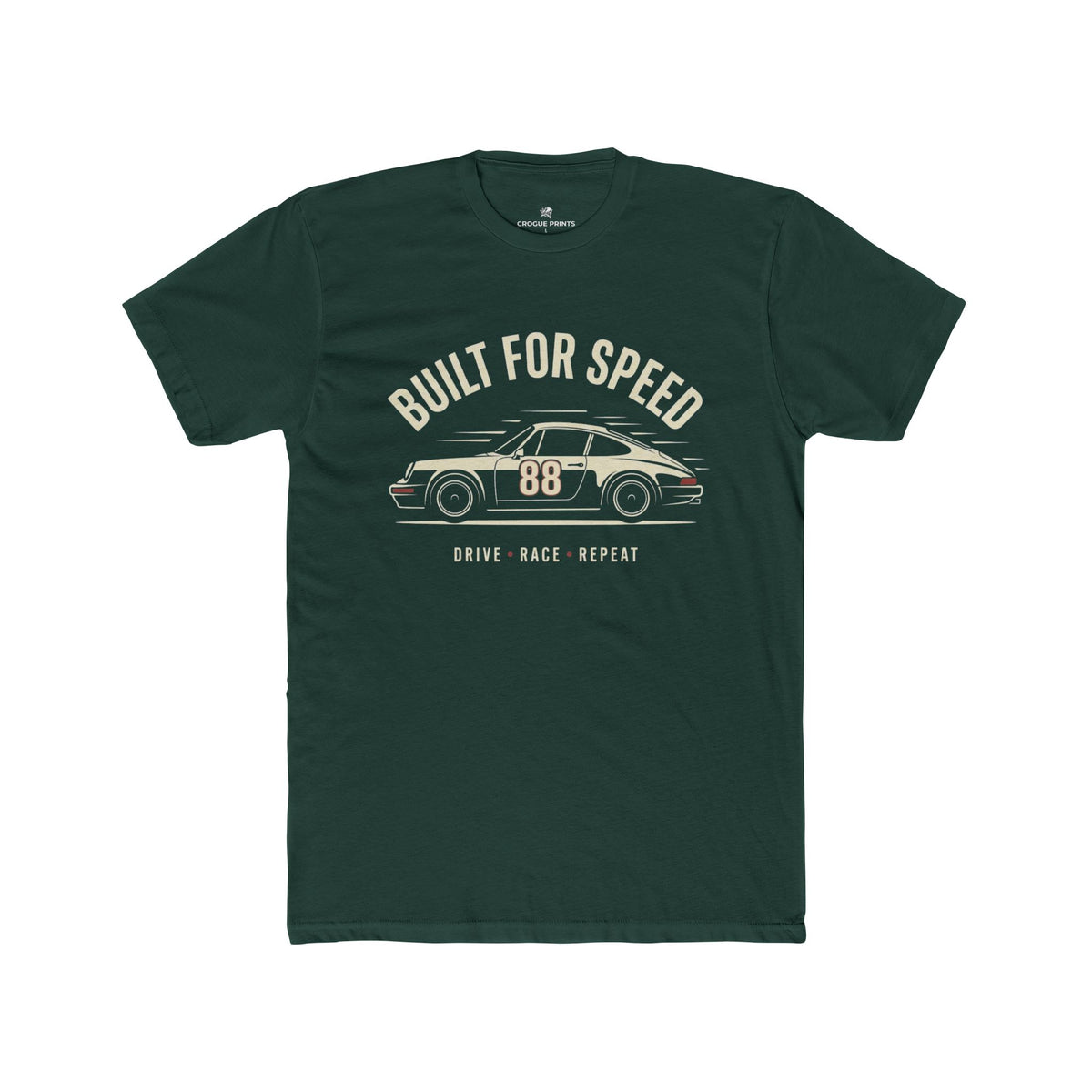 Built for Speed Car Tee — Vintage Racing Graphic Shirt (Drive Back Repeat)