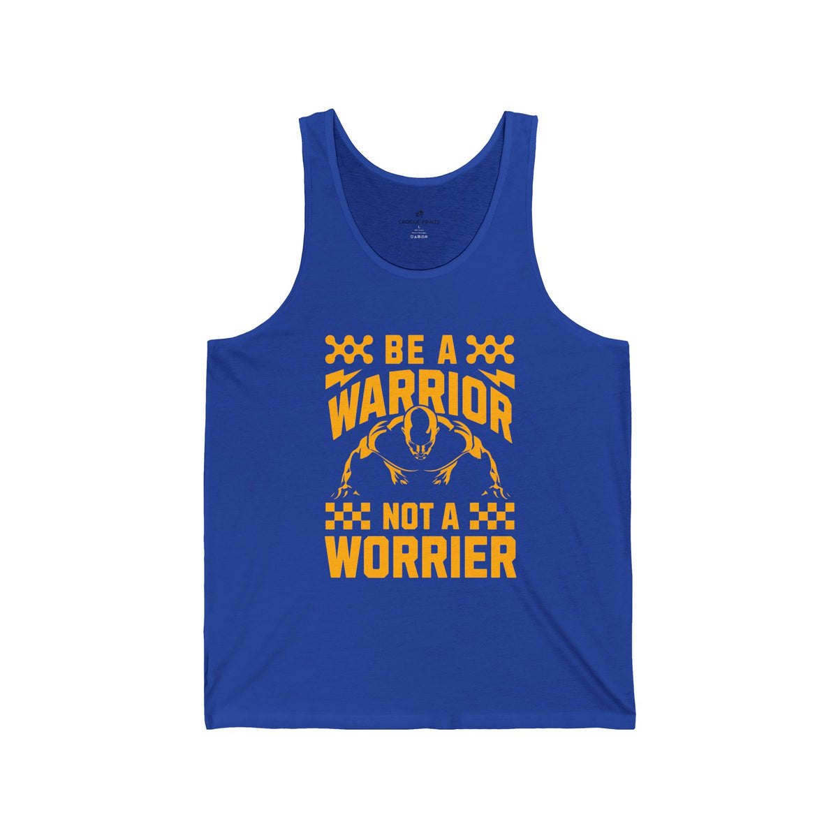 Be a Warrior Not a Worrier Tank Top for Men – Motivational Gym Workout Shirt, Black Sleeveless Fitness Tee