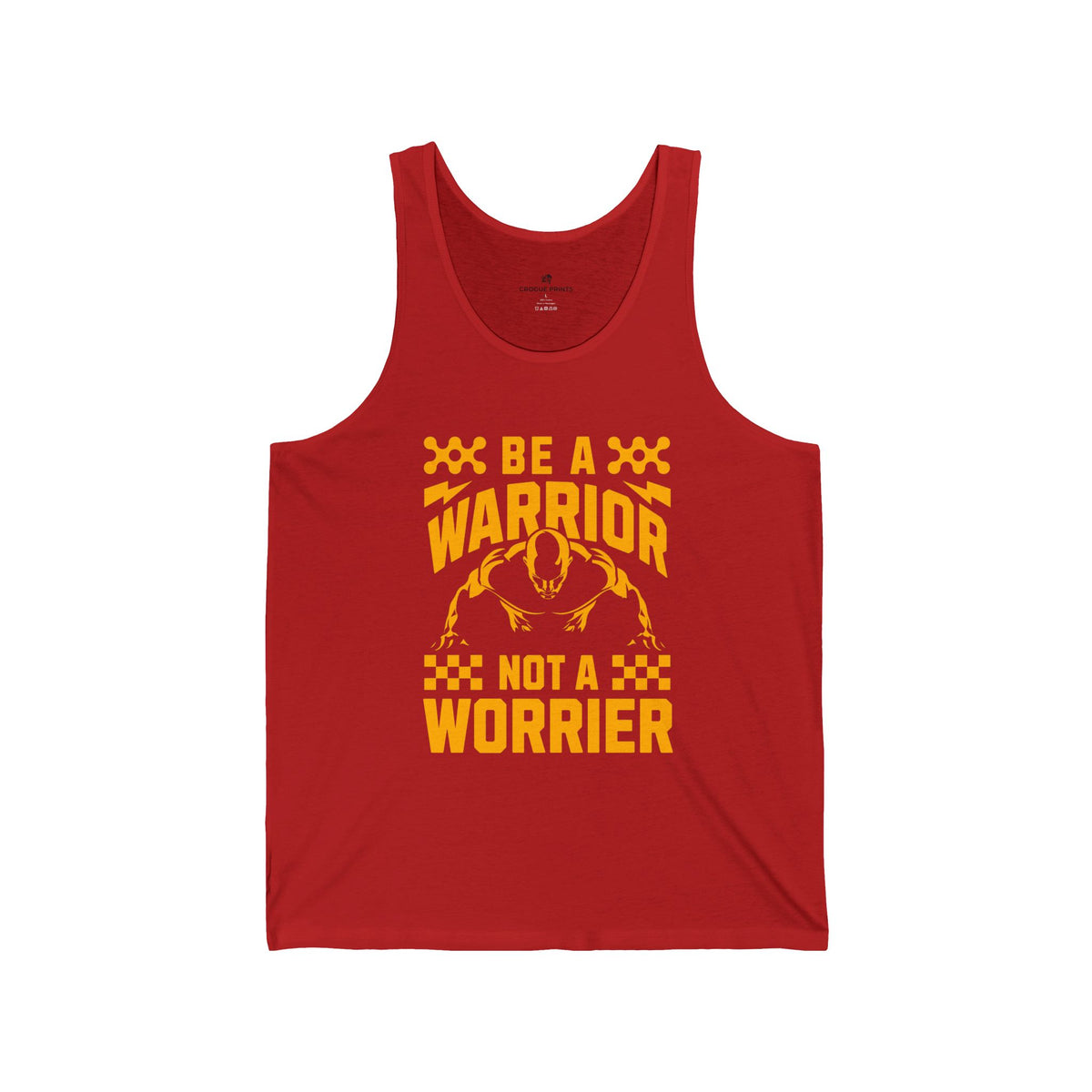 Be a Warrior Not a Worrier Tank Top for Men – Motivational Gym Workout Shirt, Black Sleeveless Fitness Tee
