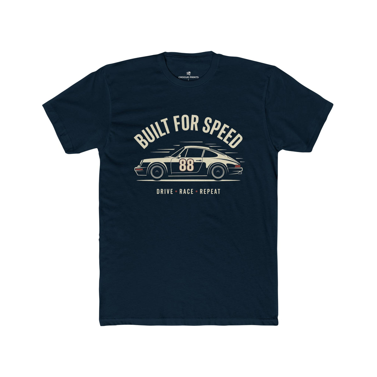 Built for Speed Car Tee — Vintage Racing Graphic Shirt (Drive Back Repeat)