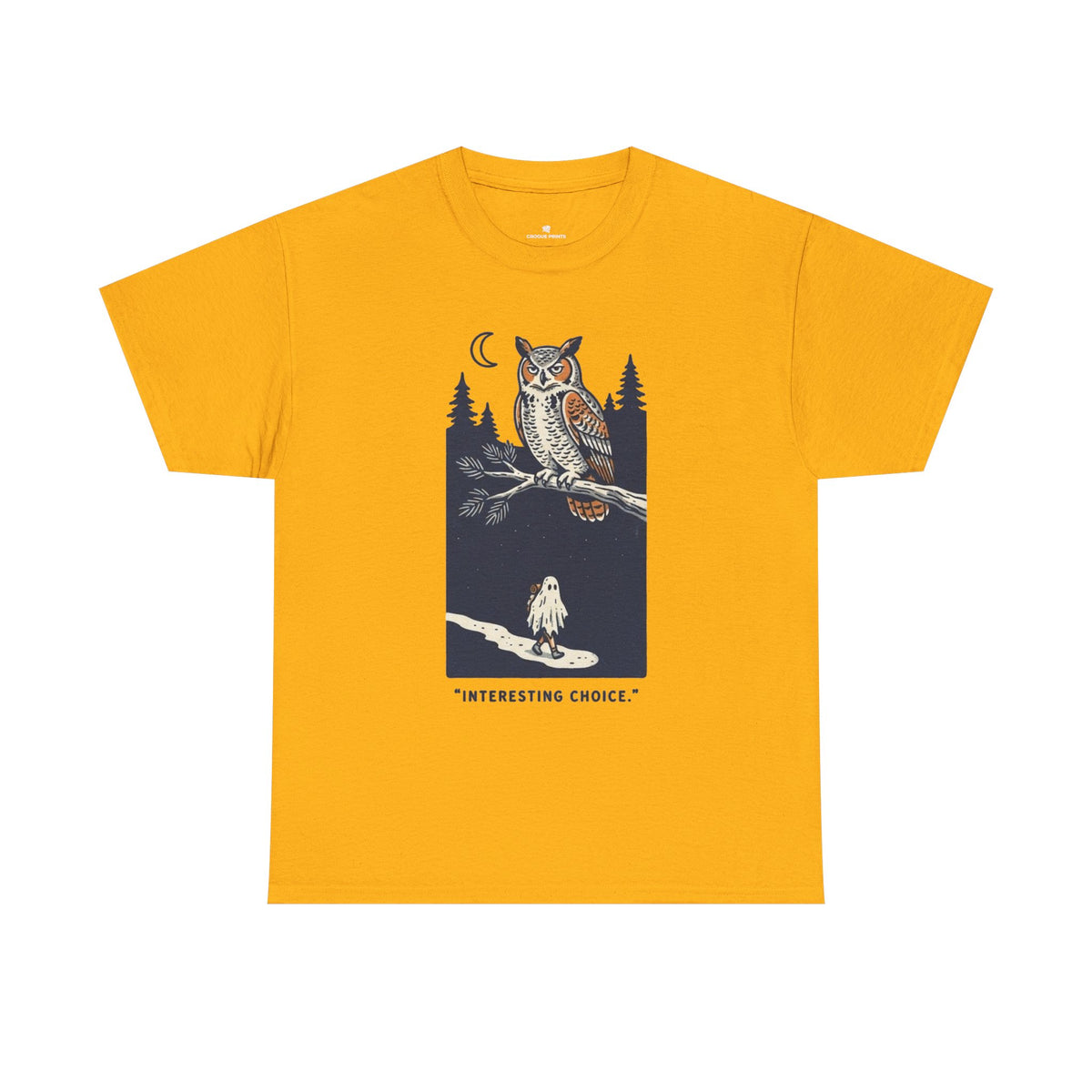 Owl Night Graphic Tee — “Interesting Choice.”