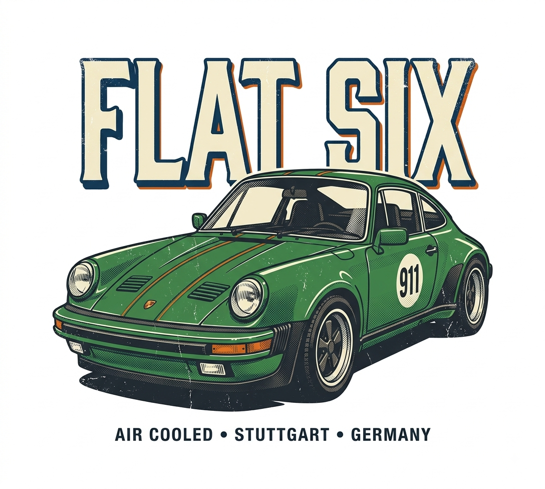 Flat Six Porsche Tee